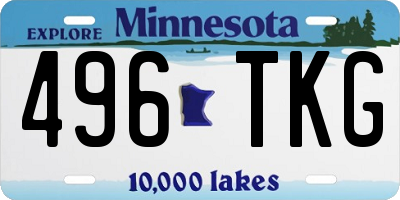 MN license plate 496TKG