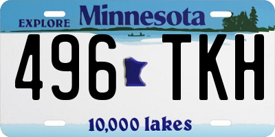 MN license plate 496TKH