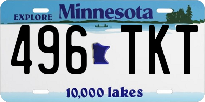 MN license plate 496TKT