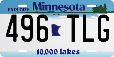MN license plate 496TLG