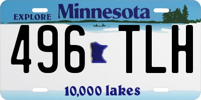 MN license plate 496TLH