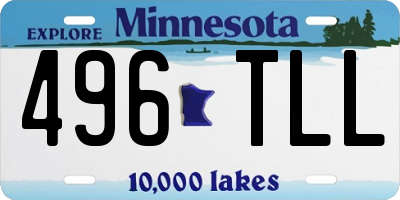 MN license plate 496TLL