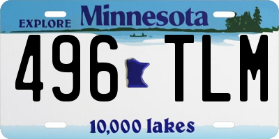 MN license plate 496TLM