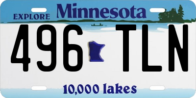 MN license plate 496TLN