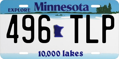 MN license plate 496TLP