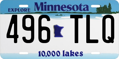 MN license plate 496TLQ