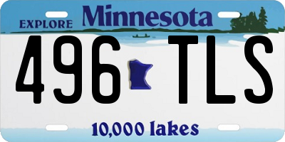 MN license plate 496TLS
