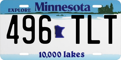 MN license plate 496TLT