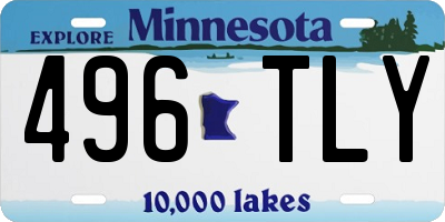 MN license plate 496TLY