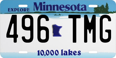 MN license plate 496TMG