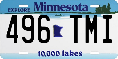 MN license plate 496TMI