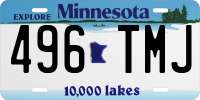MN license plate 496TMJ