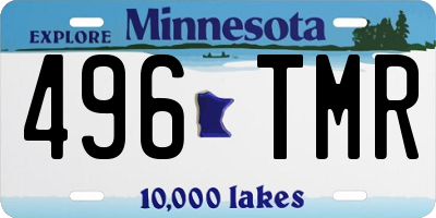 MN license plate 496TMR