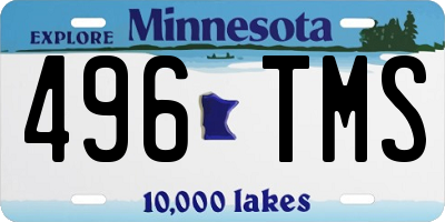 MN license plate 496TMS