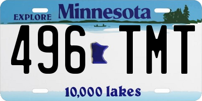MN license plate 496TMT