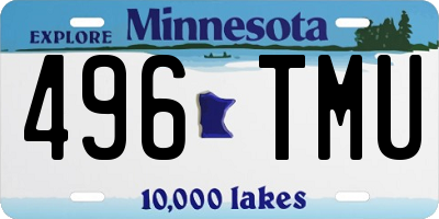 MN license plate 496TMU
