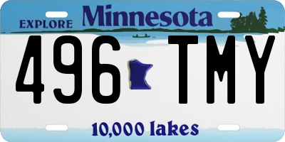 MN license plate 496TMY