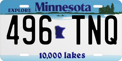 MN license plate 496TNQ