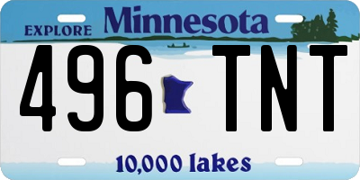 MN license plate 496TNT