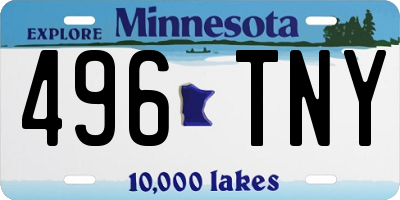 MN license plate 496TNY