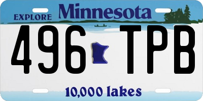 MN license plate 496TPB