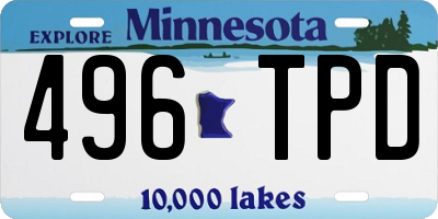 MN license plate 496TPD