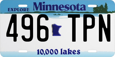 MN license plate 496TPN
