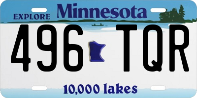 MN license plate 496TQR
