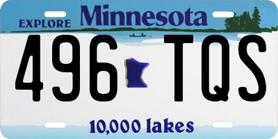 MN license plate 496TQS