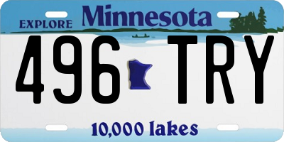 MN license plate 496TRY