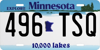 MN license plate 496TSQ