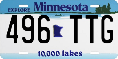 MN license plate 496TTG