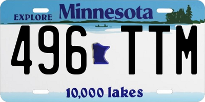 MN license plate 496TTM