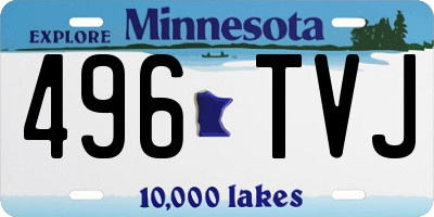 MN license plate 496TVJ