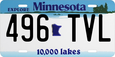 MN license plate 496TVL