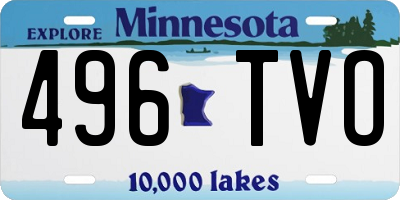 MN license plate 496TVO