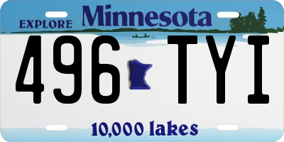 MN license plate 496TYI