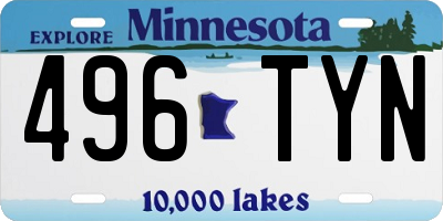 MN license plate 496TYN