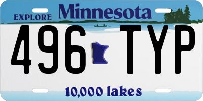 MN license plate 496TYP
