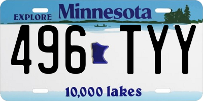 MN license plate 496TYY