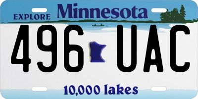 MN license plate 496UAC