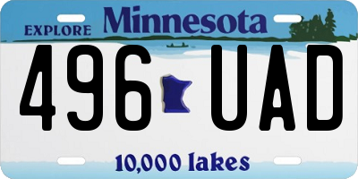 MN license plate 496UAD