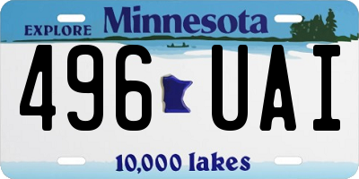 MN license plate 496UAI