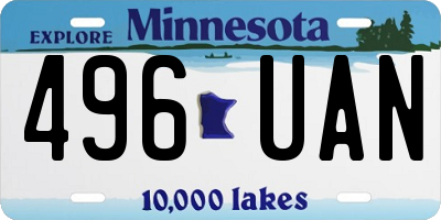 MN license plate 496UAN