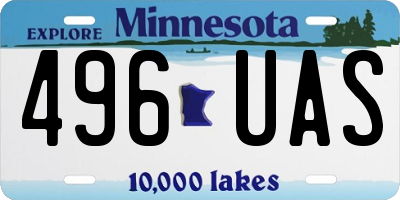 MN license plate 496UAS