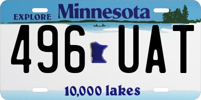 MN license plate 496UAT