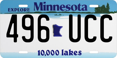 MN license plate 496UCC