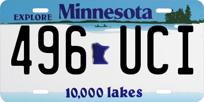 MN license plate 496UCI