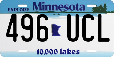 MN license plate 496UCL