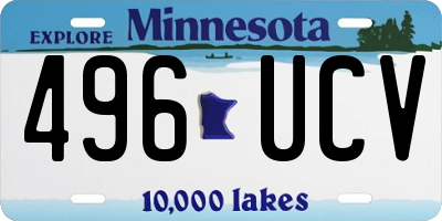 MN license plate 496UCV